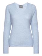 MOS MOSH Mmthora V-Neck Knit Blå