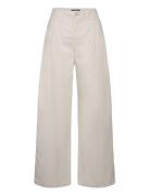 Trouser Evelyn Bottoms Trousers Wide Leg Beige Lindex