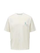 Onsmilo Rlx Coast Ss Tee Tops T-shirts Short-sleeved White ONLY & SONS