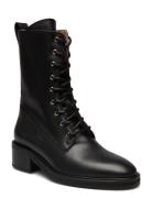 Felicia Shoes Boots Ankle Boots Laced Boots Black Flattered