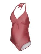 Mlmolly Halter Padded Swimsuit 2F Uv A. Baddräkt Badkläder Pink Mamali...