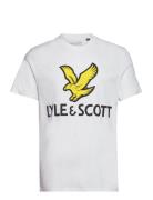 Printed T-Shirt Tops T-shirts Short-sleeved White Lyle & Scott