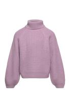 Nkfvirolly Ls Knit R1 Tops Knitwear Pullovers Purple Name It