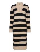 Object Objminna L/S Zip Knit Dress Beige