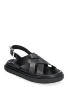 Trunca Tan Leather Sandals Platta Sandaler Black ALOHAS