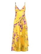 Sorella Printed Midi Dress Kort Klänning Yellow Bardot