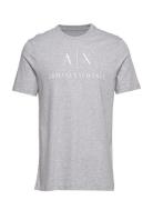 Man Jersey T-Shirt Tops T-shirts Short-sleeved Grey Armani Exchange