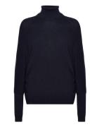 Women Sweaters Long Sleeve Tops Knitwear Turtleneck Navy Esprit Casual