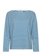 Soft Single Silke Tee Ls Tops T-shirts & Tops Long-sleeved Blue Mads N...