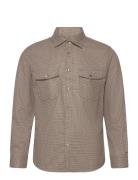 Chest-Pocket Cotton Overshirt Tops Shirts Casual Beige Mango