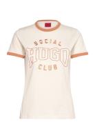 Dellera Tops T-shirts & Tops Short-sleeved Beige HUGO