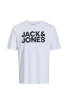 Jjecorp Logo Tee Ss O-Neck Noos Tops T-shirts Short-sleeved White Jack...