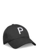 Structured P Cap Accessories Headwear Caps Black PUMA Golf