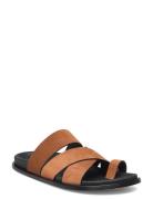 Harllow Suede Brown Leather Sandals Platta Sandaler Brown ALOHAS