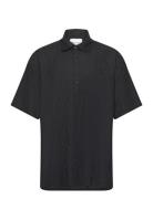 Globe Loose Ss Shirt Tops Shirts Short-sleeved Black Les Deux