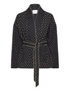 Quilted Jacket With Embroidered Details Kviltad Jacka Navy Mango