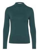Viscose T-Shirt Tops T-shirts & Tops Long-sleeved Green Rosemunde
