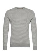 Jack & J S Jjeatlas Knit Crew Neck Noos Grå