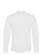 Oxford Manderin Superflex L/S Tops Shirts Casual White Lindbergh