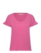 Camellia Top Tops T-shirts & Tops Short-sleeved Pink ODD MOLLY