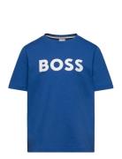 Short Sleeves Tee-Shirt Tops T-shirts Short-sleeved Blue BOSS