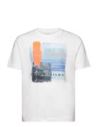 Printed T-Shirt Tops T-shirts Short-sleeved White Tom Tailor