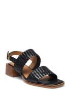 Sandals - Block Heels Sandal Med Klack Black ANGULUS