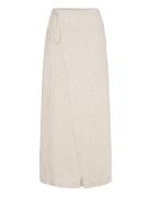 Maika Natural Skirt Lång Kjol Beige ALOHAS