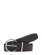 Must Rnd Buckle Belt 3.0_Croco Bälte Black Calvin Klein