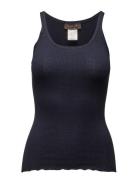 Rosemunde Rwbelle U-Neck Strap Elastic Top Marinblå