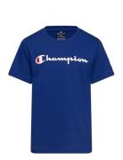 Crewneck T-Shirt Sport T-shirts Short-sleeved Blue Champion