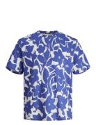Jormarbella Aop Tee Ss Crew Neck Tops T-shirts Short-sleeved Blue Jack...