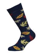 Fall Alpaca Leaves 1-Pack Lingerie Socks Regular Socks Navy Alpacasock...