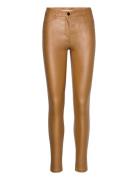 Sc-Pam Bottoms Trousers Leather Leggings-Byxor Yellow Soyaconcept