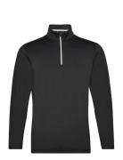 Youv 1/4 Zip Sport Sweat-shirts & Hoodies Fleeces & Midlayers Black PU...