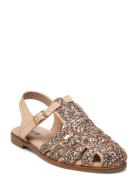 Sandals - Flat - Closed Toe - Op Platta Sandaler Gold ANGULUS