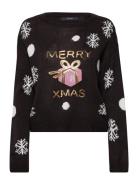 Vmxmasgiveaway Ls O-Neck Pullover Xmas Tops Knitwear Jumpers Black Ver...