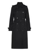 Lauren Ralph Lauren Water-Repellent Belted Twill Trench Coat Svart