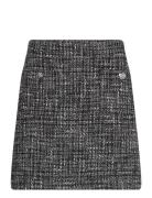 Bouclé Pencil Miniskirt Kort Kjol Black Lauren Ralph Lauren