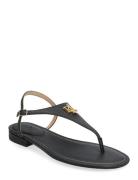 Burnished Calf-Ellington-Sn-Csl Platta Sandaler Black Lauren Ralph Lau...