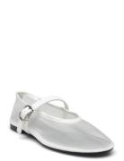 Mesh Ballerinas With Buckle Strap Ballerinaskor Ballerinas White Mango