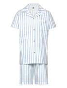 Pajama Shirt And Shorts Pyjamas Set Blue Lindex