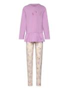 Pyjamas Set W. Leggings Pyjamas Set Purple CeLaVi