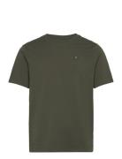 Loke Badge Tee - Gots/Vegan Tops T-shirts Short-sleeved Khaki Green Kn...