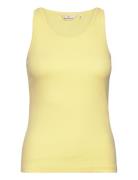 Ludmilla Tank Gots Tops T-shirts & Tops Sleeveless Yellow Basic Appare...
