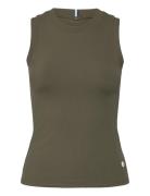 Ace Rib Tank Pocket Sport T-shirts & Tops Sleeveless Green Björn Borg