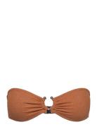 Gina Tricot Glitter Bikini Detail Top Brun