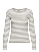 Slim Striped 1X1 Ribbed Ls T-Shirt Tops T-shirts & Tops Long-sleeved G...