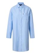 Icons Luna Organic Cotton Light Oxford Nightshirt Nattlinne Blue Lexin...