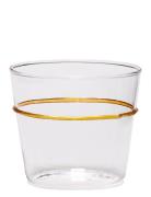 Orbit Drikkeglas Home Tableware Glass Drinking Glass Yellow Hübsch